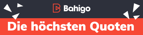 Banner mit Bahigo Logo und Schriftzug Die höchsten Quoten
