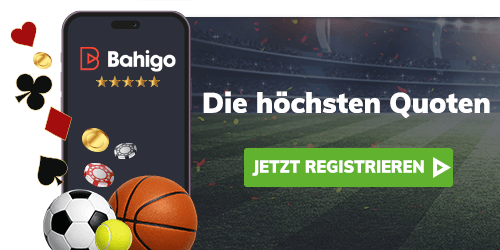 Bahigo Login auf Mobilbildschirm mit Spielkarten und Sportbällen